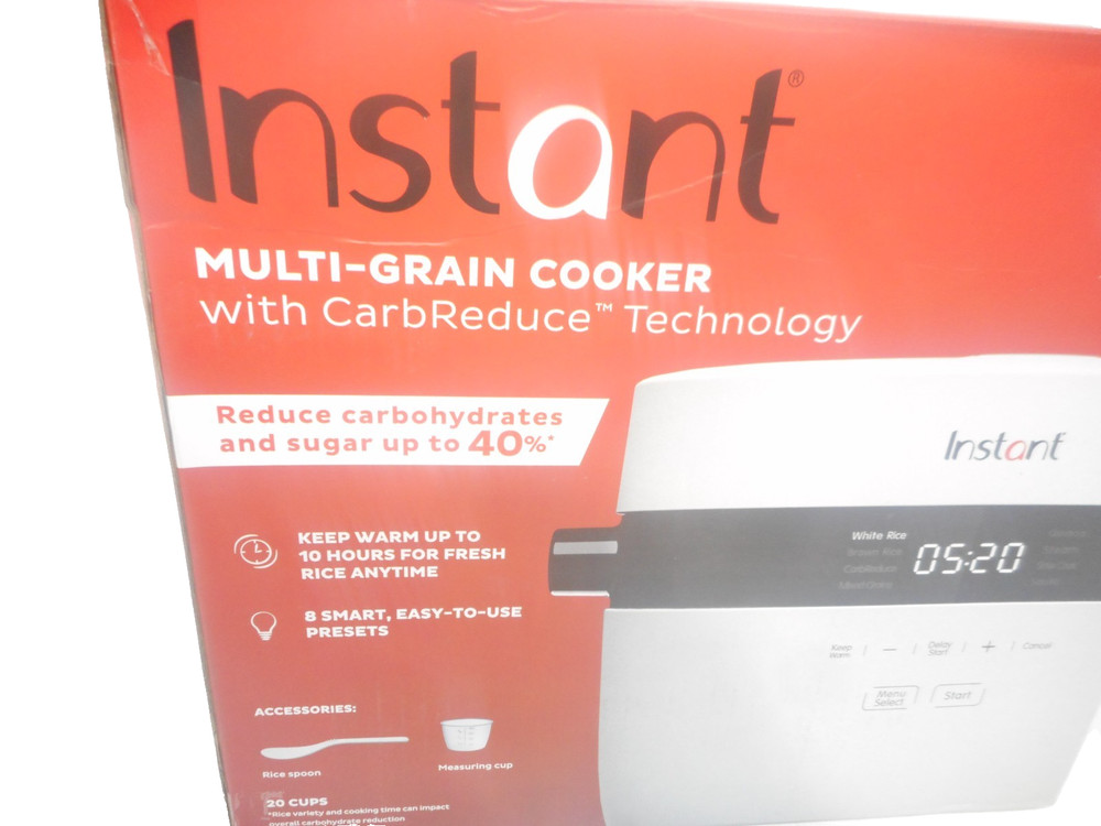 Instant Pot 20 Cup Rice Multi Grain Cooker with Carb Reducing Technology