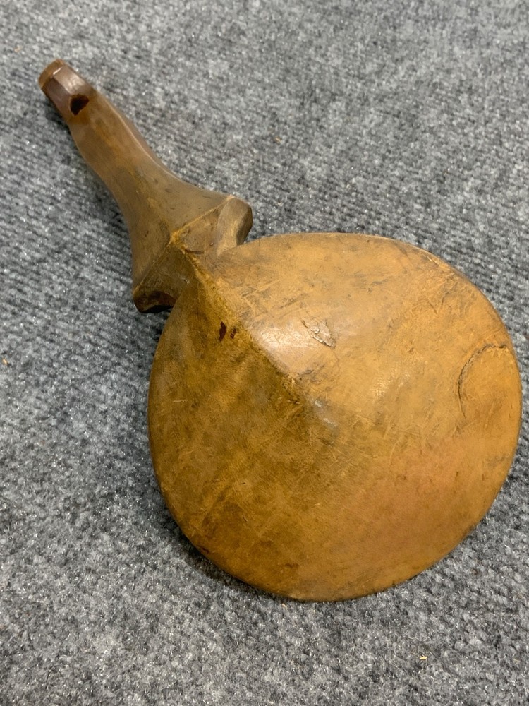 Early Maple Scoop with Unusually Carved Handle