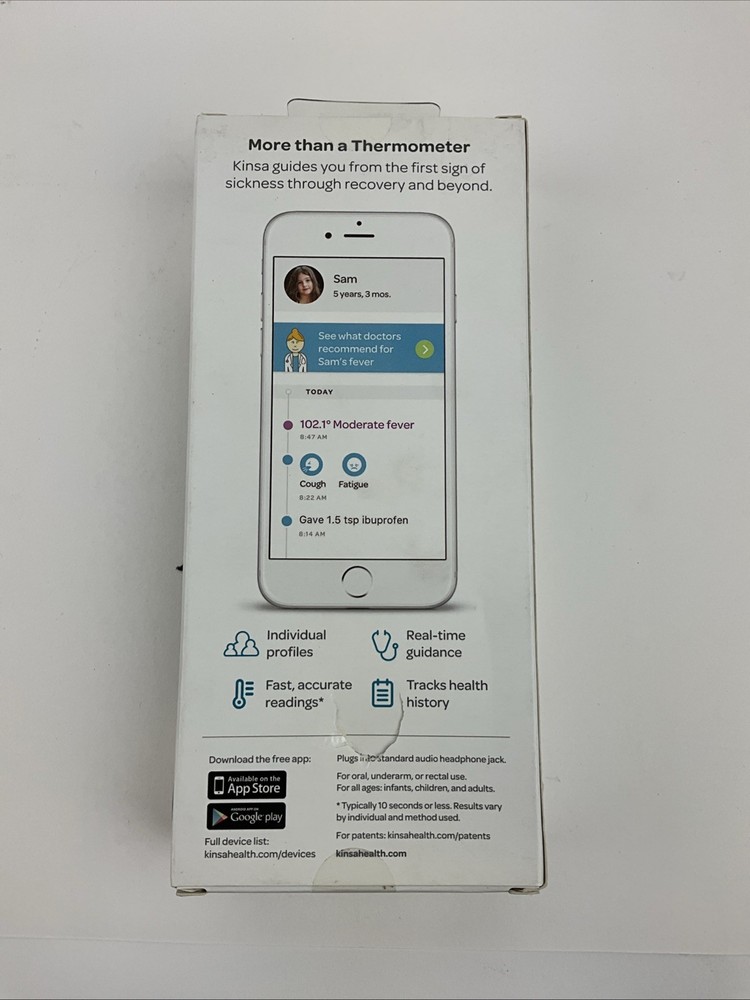 Kinsa Smart Thermometer -Sealed - Works With Android & IOS