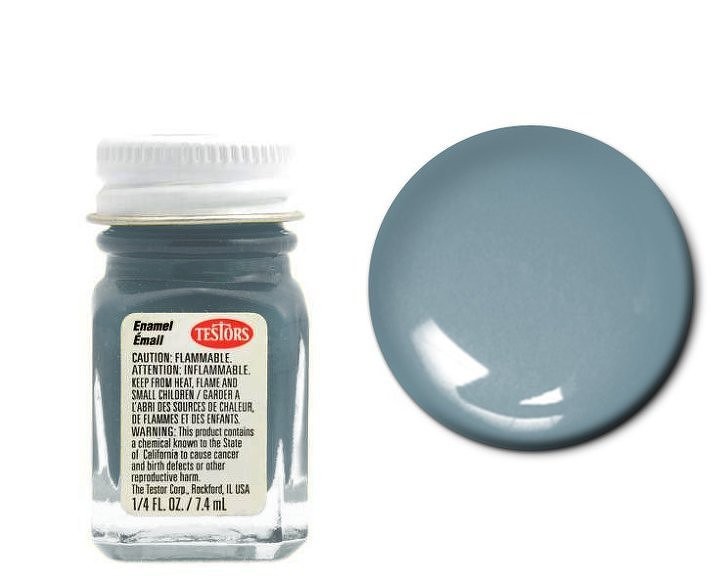 Testors 1138 Enamel Gloss Gray 1/4 oz