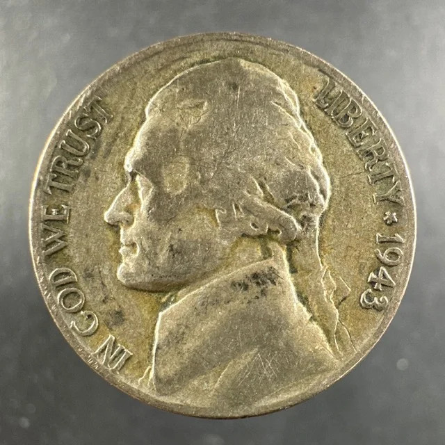 1943-P Silver War Nickel Bold Design