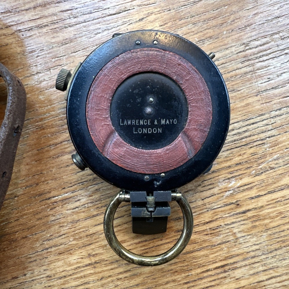 MK VI Lawrence & Mayo Prismatic Compass Service Pattern Army Issue Leather Case