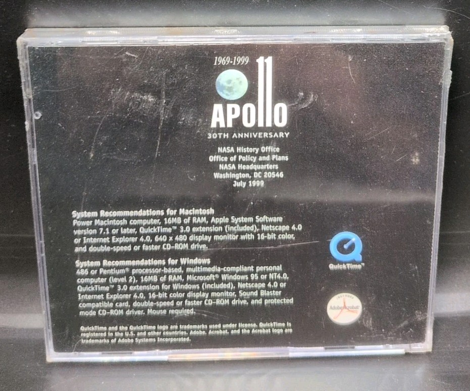 Remembering Apollo 11 The 30th Anniversary Data Archive PC CD-ROM NEW B443