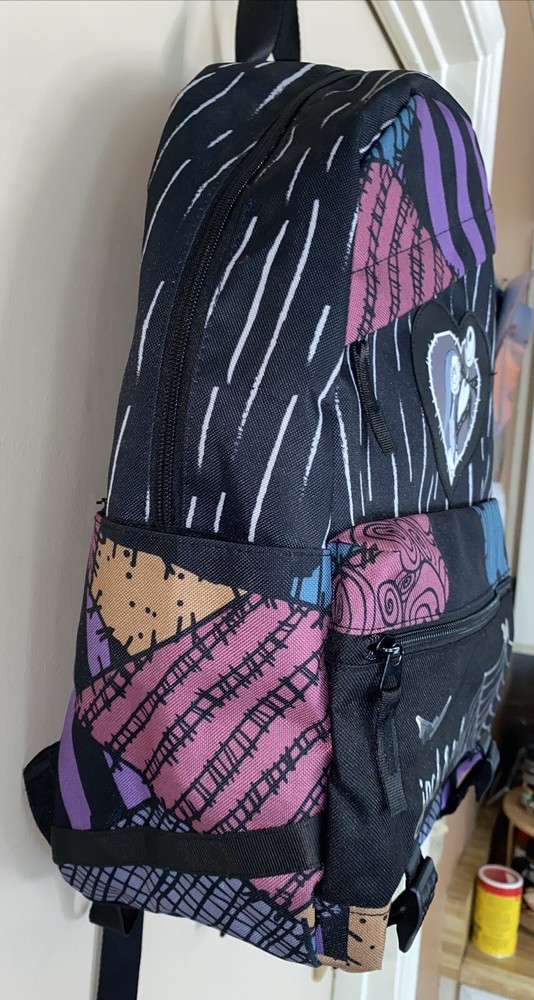 Nightmare Before Christmas Jack Skellington & Sally Multicolored Canvas Backpack