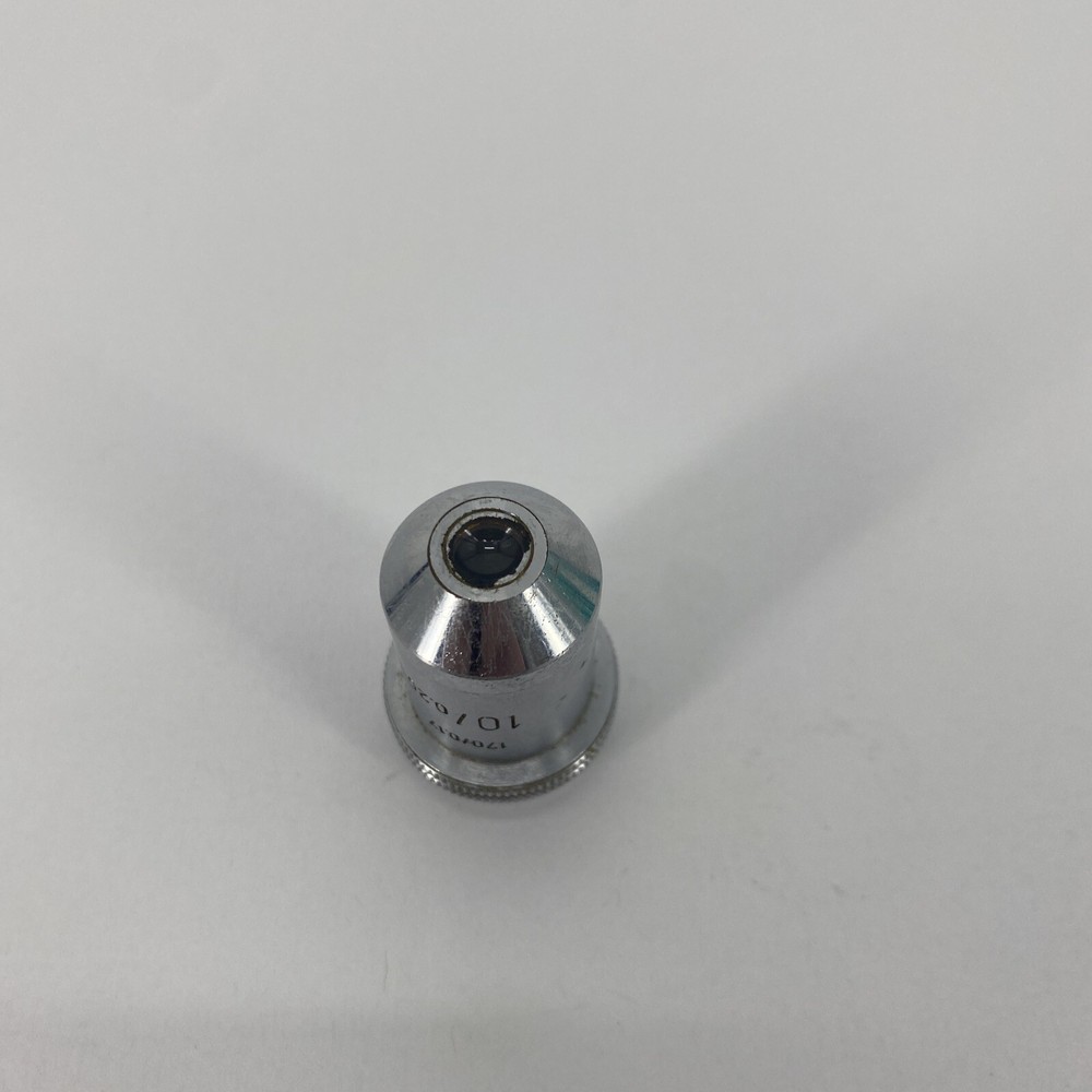 Leitz Wetzlar 170/0.17 10/0.25 Microscope Objective Lens