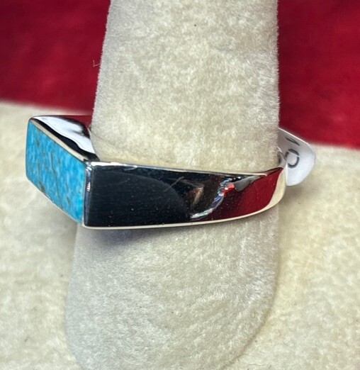 mens sterling silver ring Size 9 Turquoise