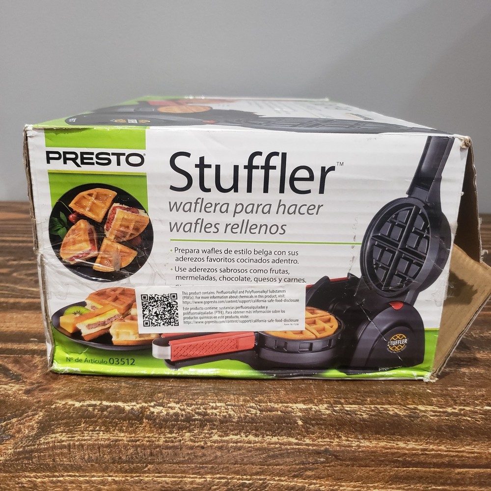 Presto Stuffler Stuff Waffle Maker Waffle Iron Maker Black