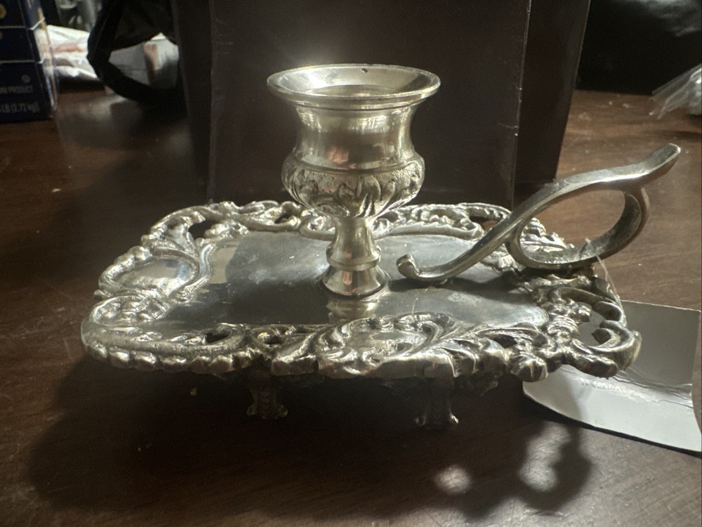 Victorian Trading Co Silverplate Single Candle Holder