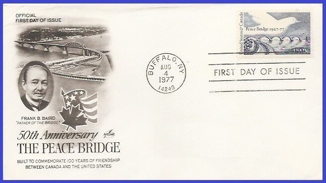 USA4 #1721 U/A ARTCRAFT FDC   Peace Bridge