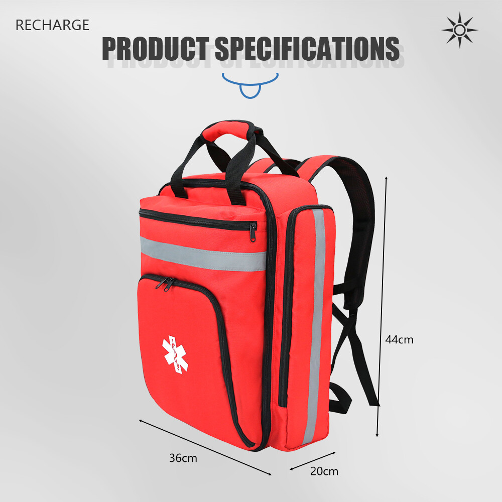First Aid Bag Emergency Backpack Large Capacity Sorted Storage Survival