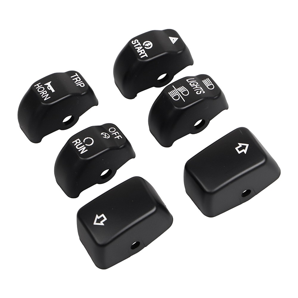 6pcs Hand Control Switch Housing Button Cap For Harley Dyna Fat Bob FXDF Softail