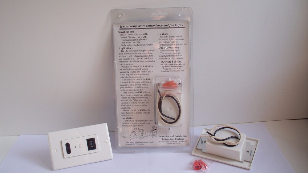 US-3 Smart Wall Switch: Touchless, Remote control, Timer wall Switch