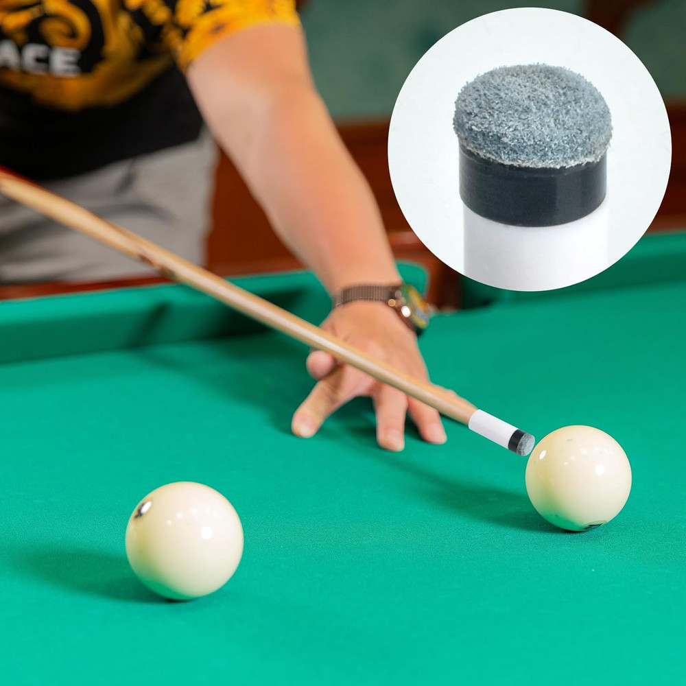 12 Set Billiard Cue Tips Replacement Kit with Screw-On Ferrules 12mm