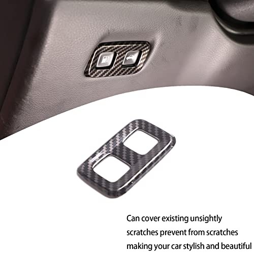 Automotive Rear Tailgate Switch Button Frame Contained in Carbon fiber grain
