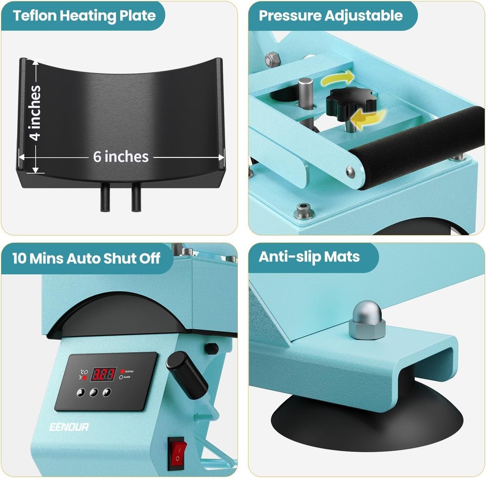 New - Hat Press Heat Transfer Machine for Caps Precise Temp & Auto Timer Control