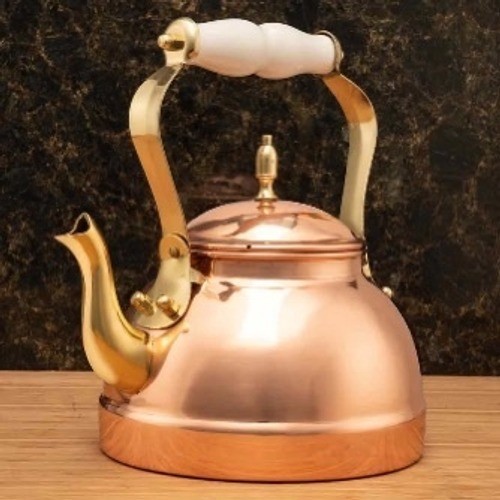 Garrett Wade Copper Stove-Top Tea Kettle Vintage Style Ceramic Handle 86A09.01