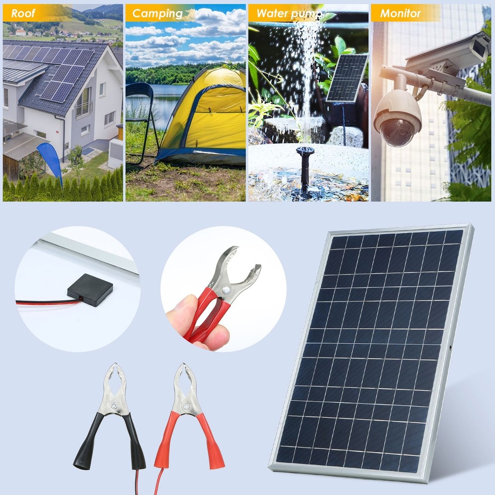 2Packs 100A Solar Panel Kit 12V Battery Charger with Controller Caravan Boat