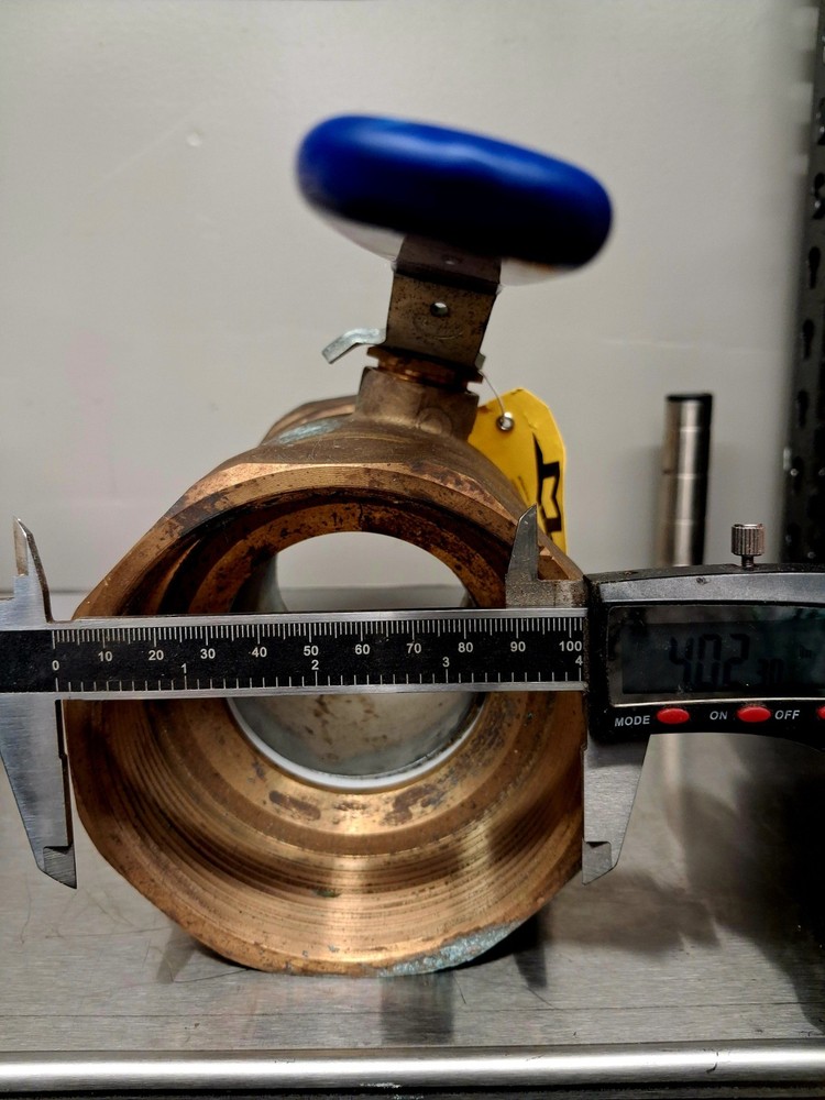 NOS ! 4" Milwaukee BRONZE Full Port Inline Ball Valve