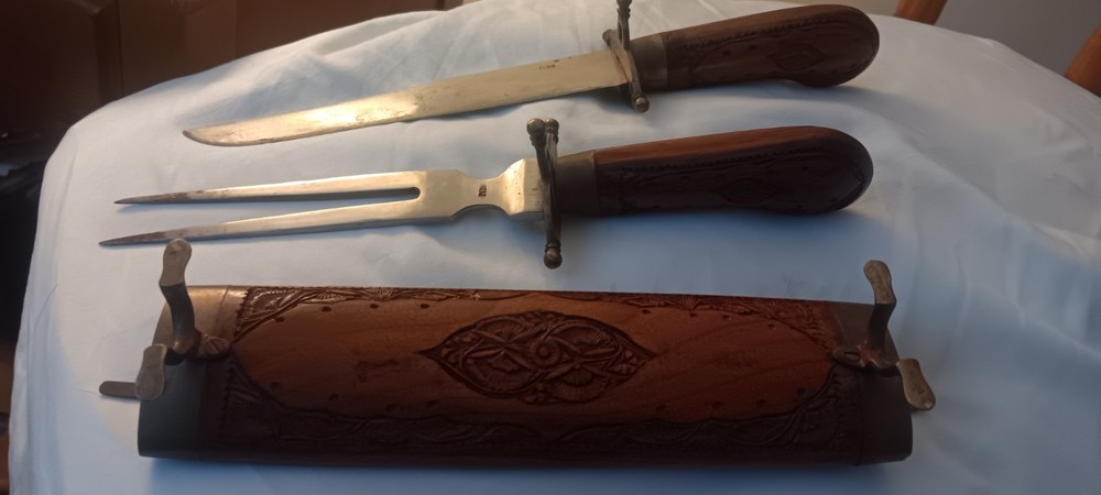 antique indian fork and knife