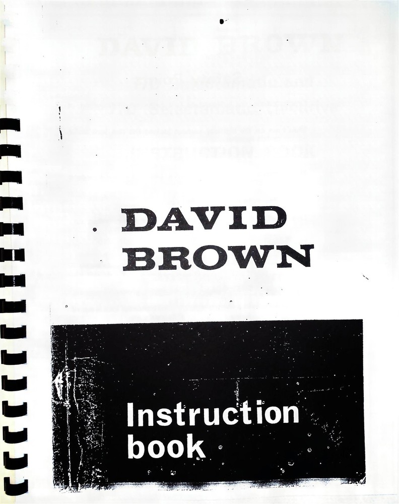 David Brown 770A 770B Tractor Operators Owners Manual Case Selectamatic 3 CYL