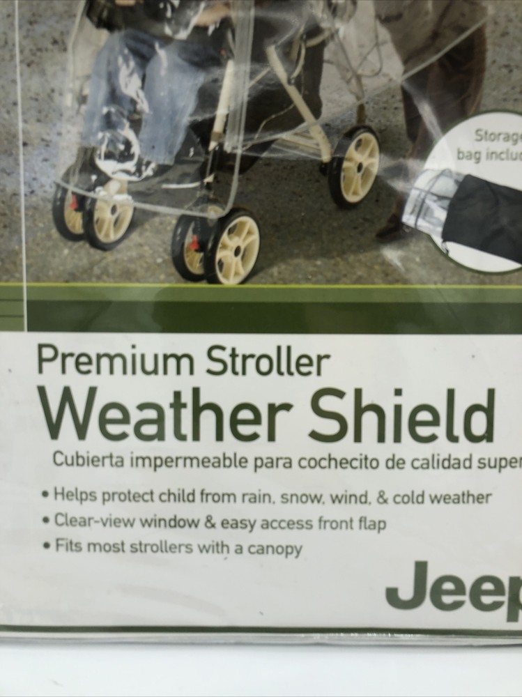 Jeep Premium Stroller Weather Shield Clear Keep baby dry/protected