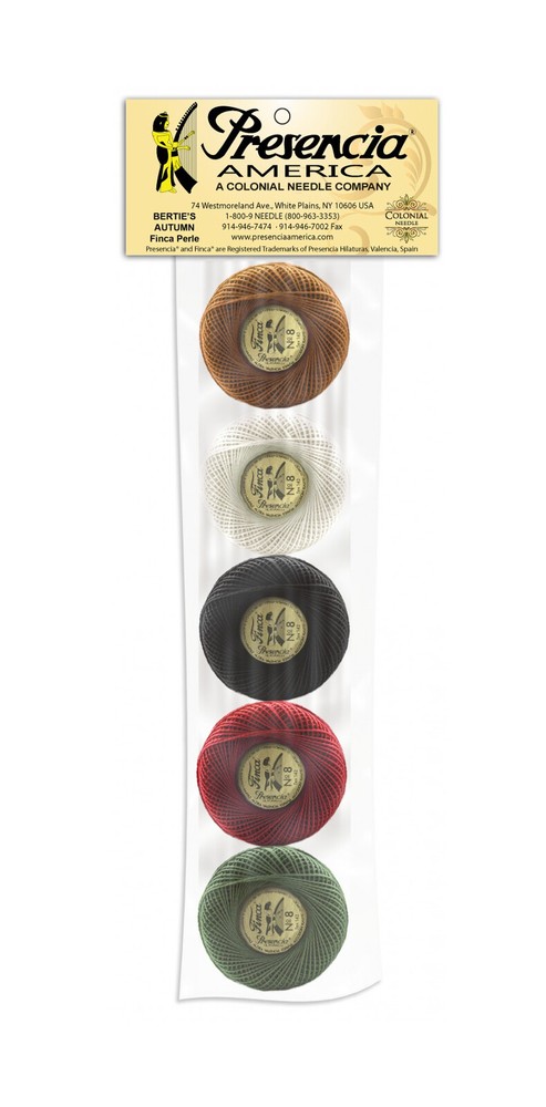 Presencia Pearl Cotton Size 8 Thread Sampler Pack Bertie's Autumn