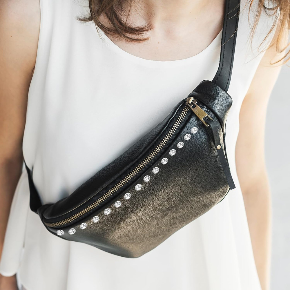 60 Sets Rhinestone Rivets, 8Mm Leather Rivets Crystal Rivets Stud Rapid Double C