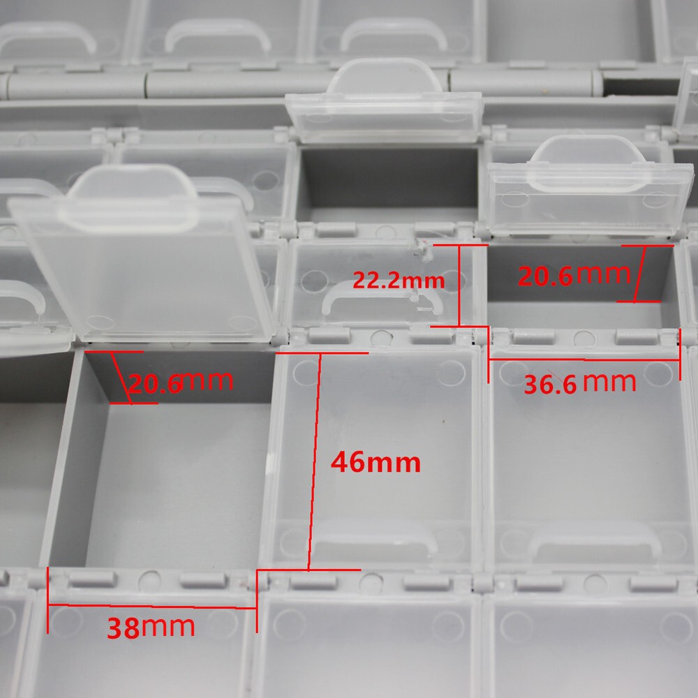 2 units AideTek BOXALL48+96 Compartments Combo Organizer Surface Mount Box