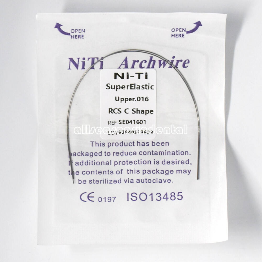 Dental Ortho Super Elastic NITI Arch Wire Reverse Curve Round/Rectangular True