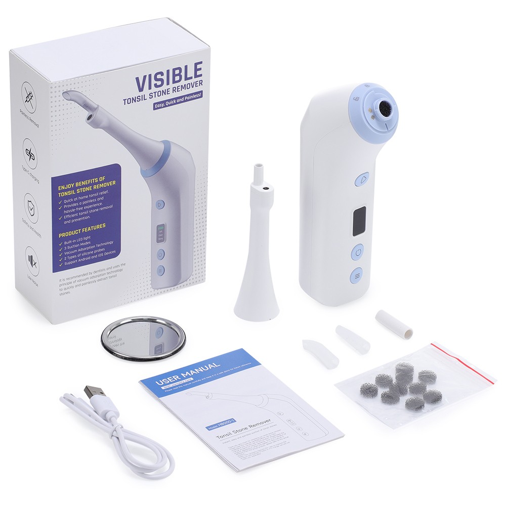 Visible Tonsil Stone Remover with 300K HD Camera Electronic Tonsil Cleaner Kit
