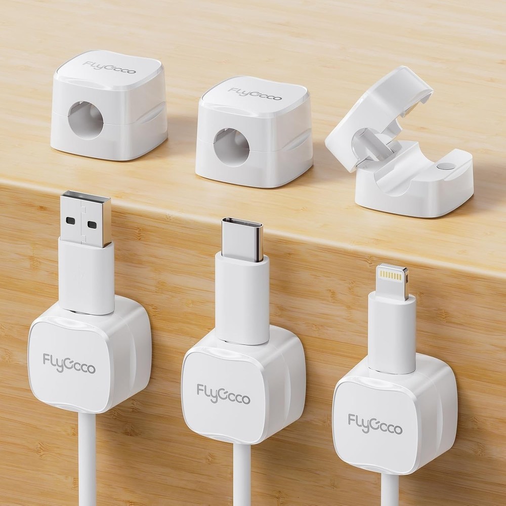 Magnetic Cable Clips 6 Pack Cord Holder