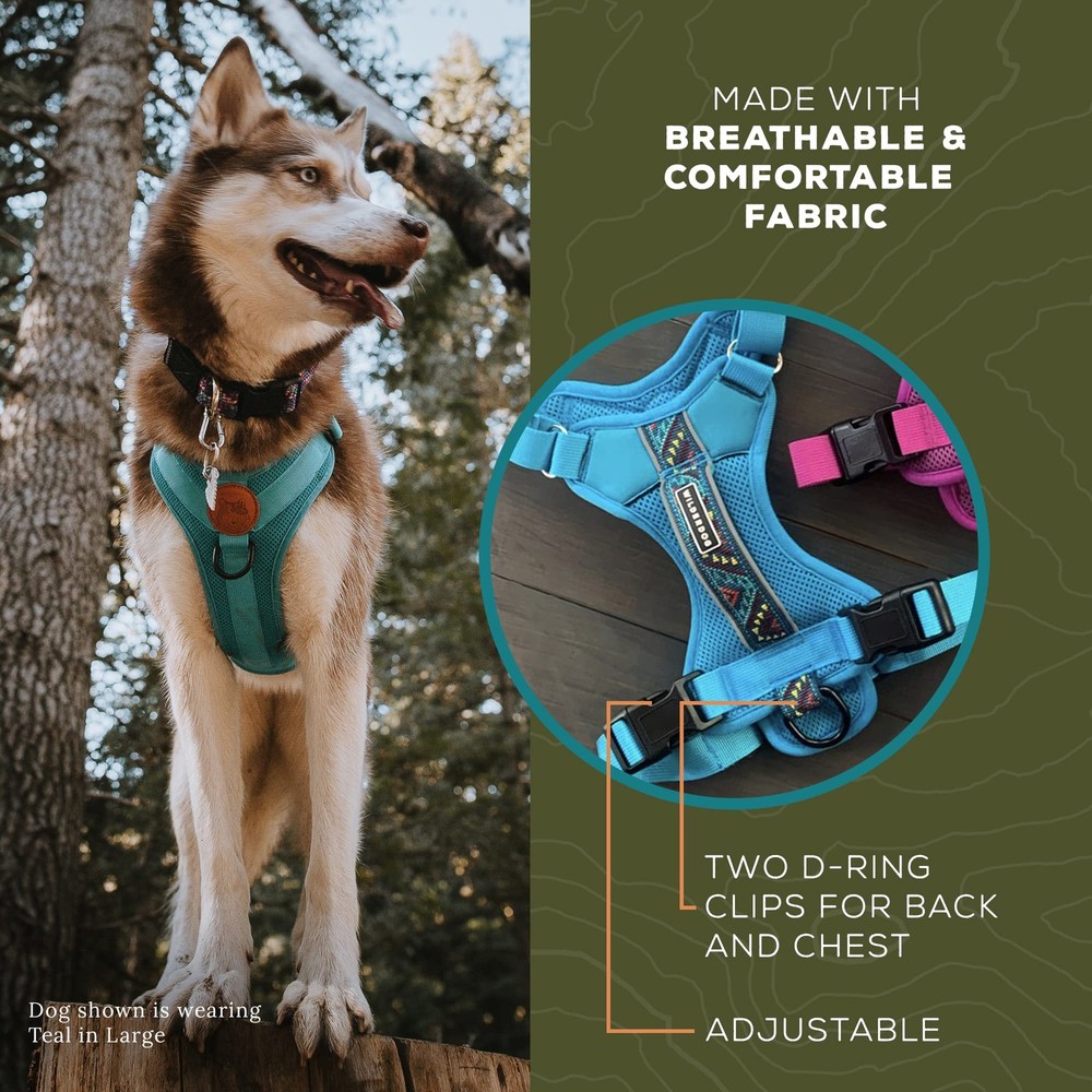 Wilderdog Dog Harness Teal MD