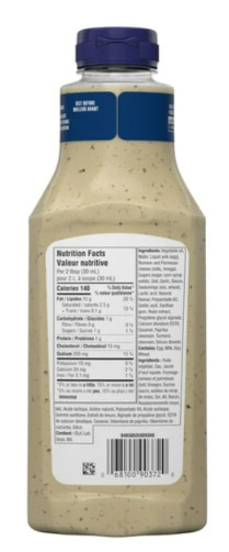 Kraft Bacon Caesar Salad Dressing, 425ml (4 Pack)