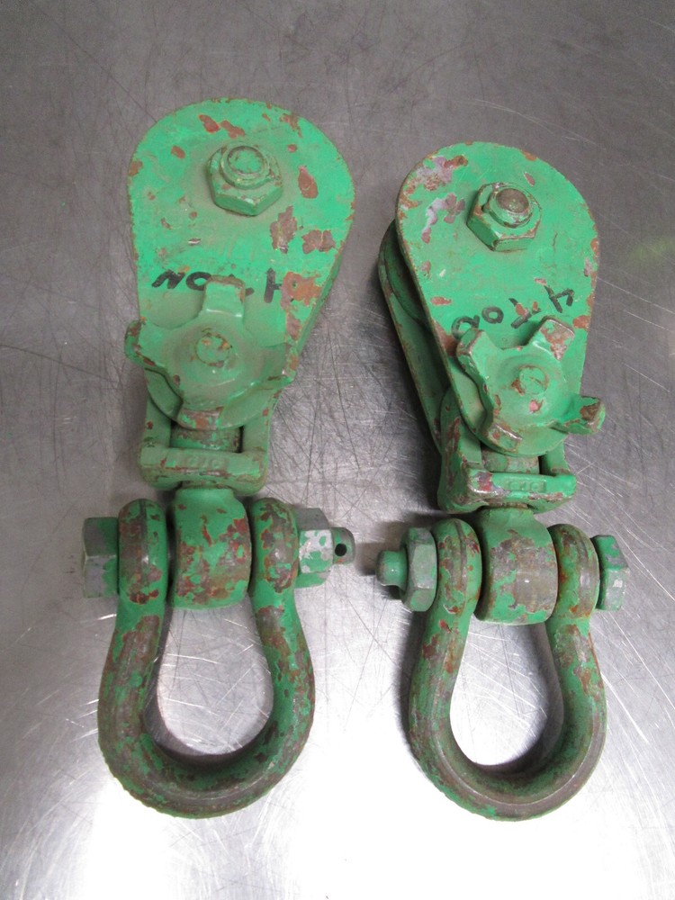 2 Used JOHNSON SB4S4BS 4.4 TON SNATCH BLOCKS