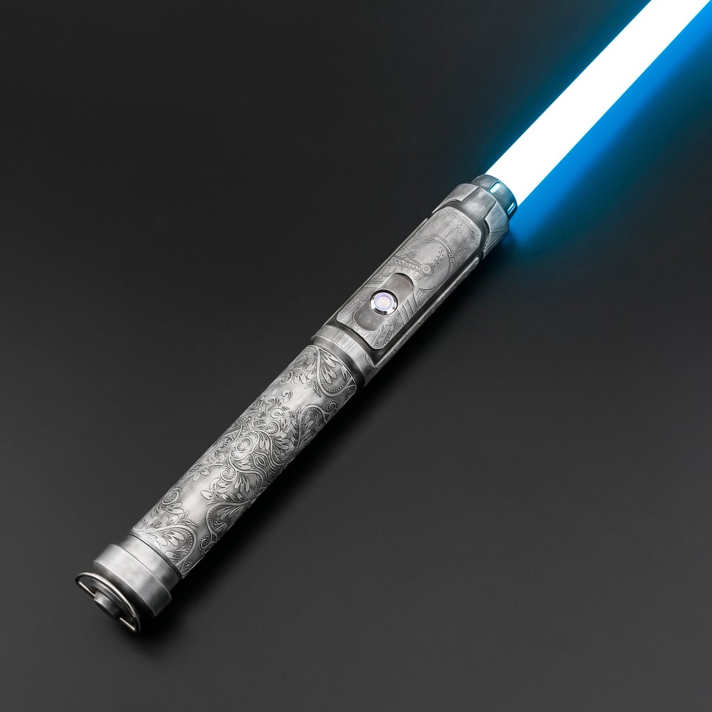 E29 Silver Weathered Proffie Lightsaber Smooth Swing Programmable with SD Card