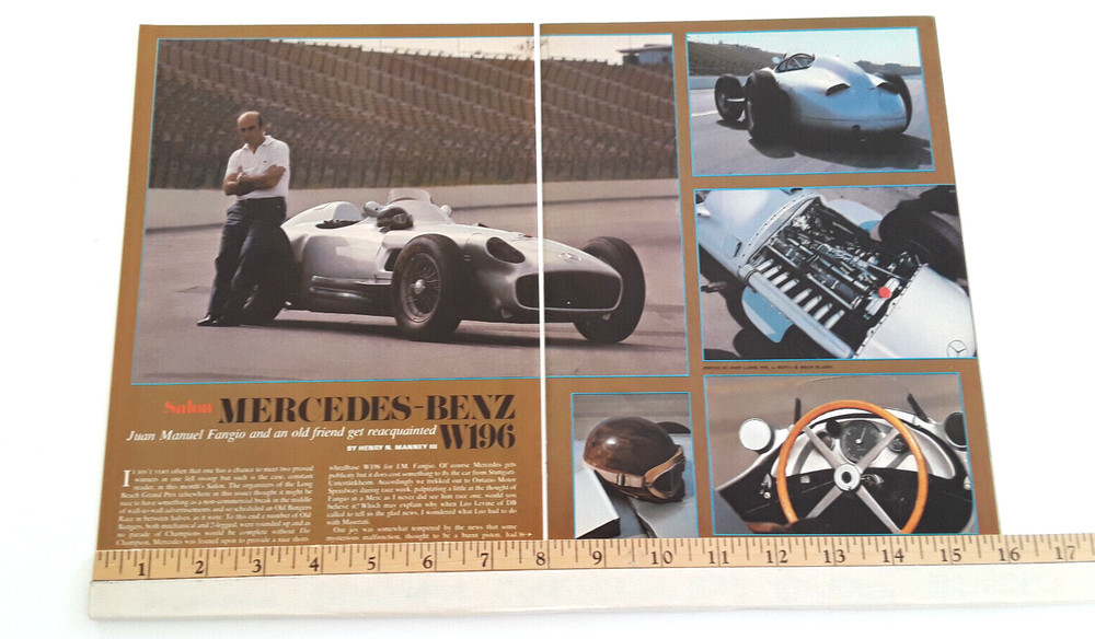 MERCEDES BENZ W196  ORIGINAL 1976 ARTICLE
