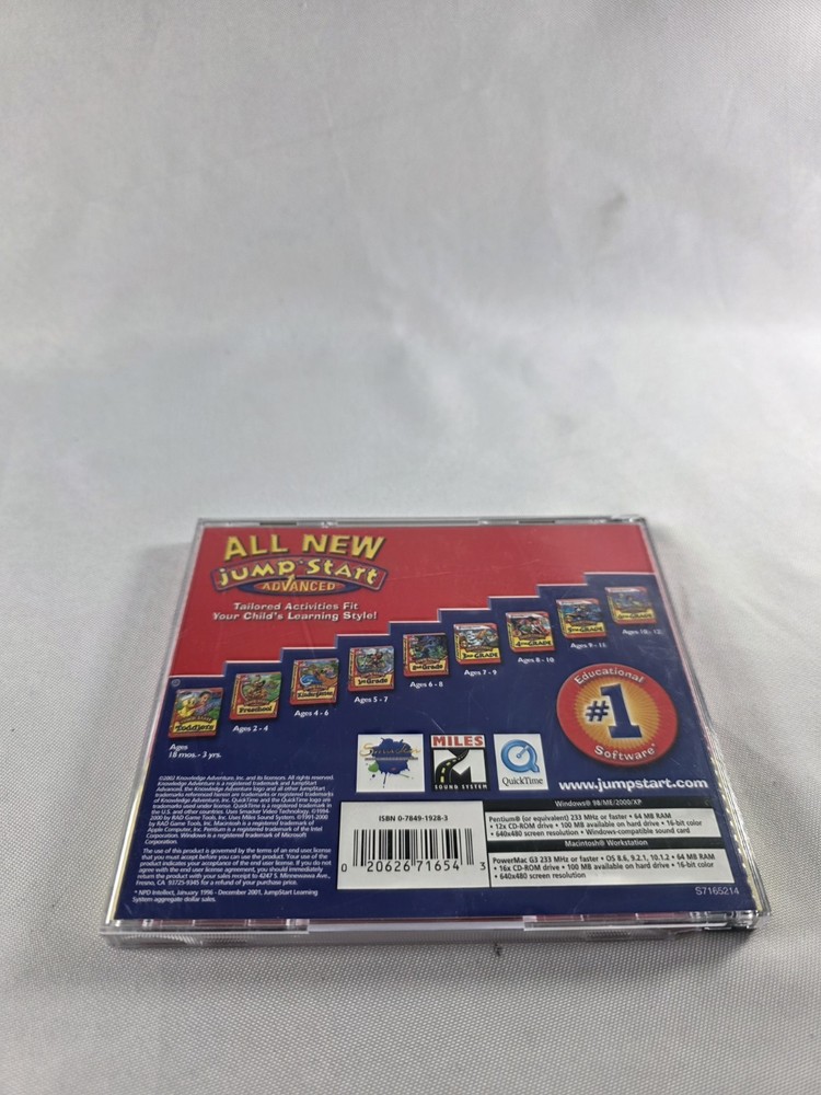 Jump Start Advanced 2nd Grade CD-Rom PC Game 2002 Knowledge Adventure Windows