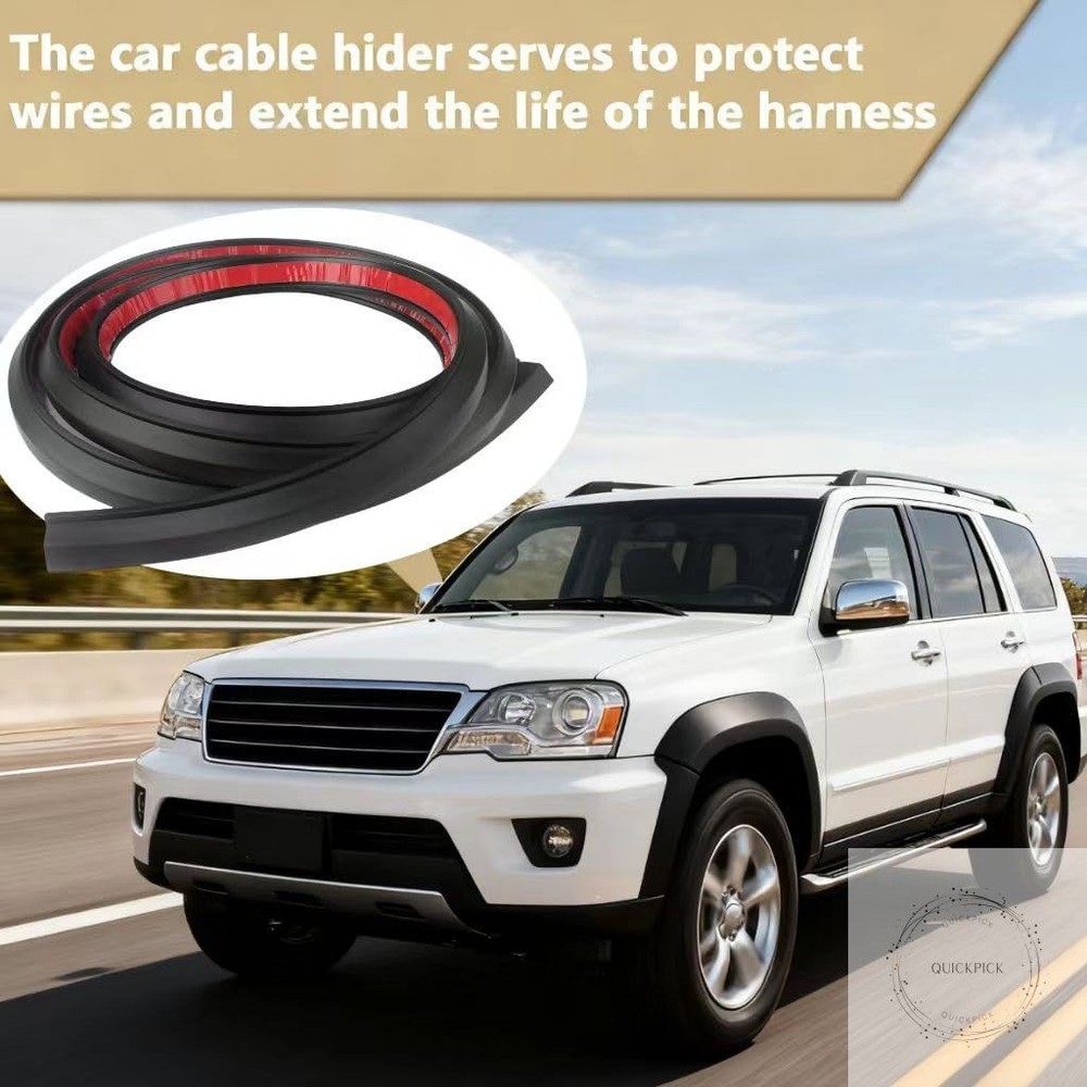 1 PC-6.56 Ft Car Cable Wire Hider with Adhesive Backing Windshield Wire Hider