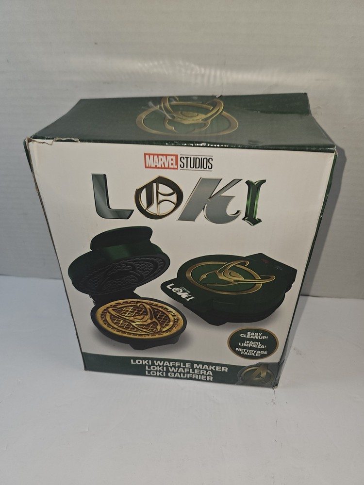 Uncanny Brands Marvel Studios Loki Waffle Maker Green Easy Clean