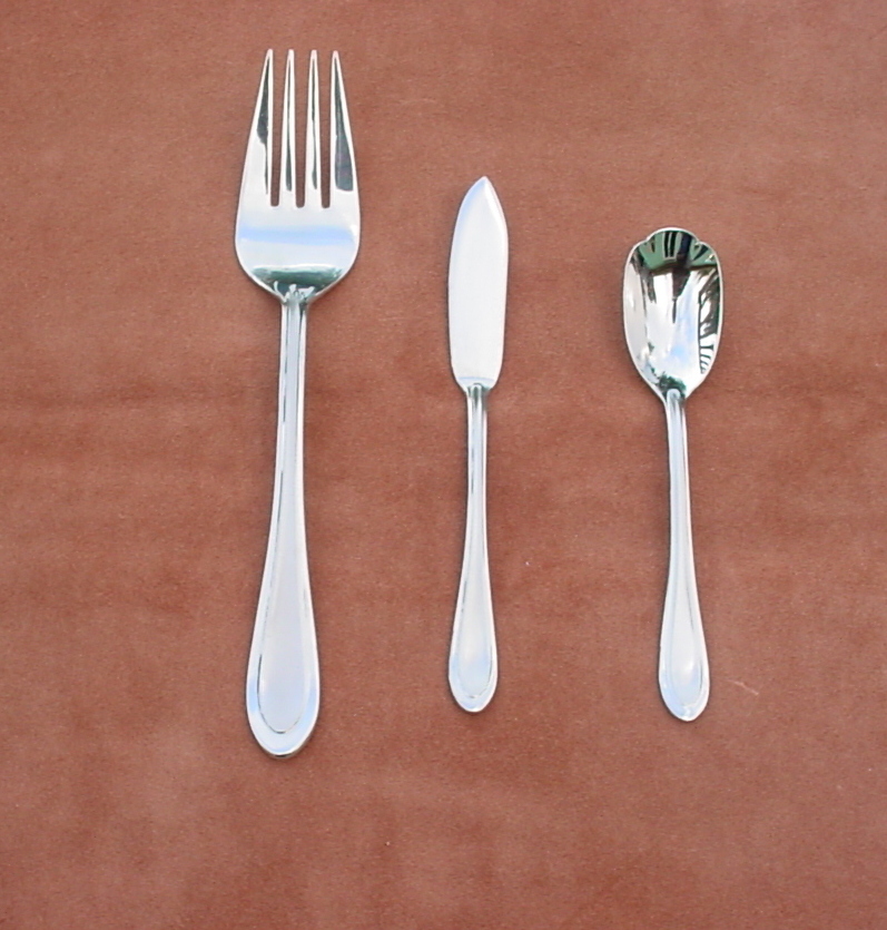 JOANNE ~ Oneida stainless ~ Serving Fork, Sugar Spoon, Master Butter Knife