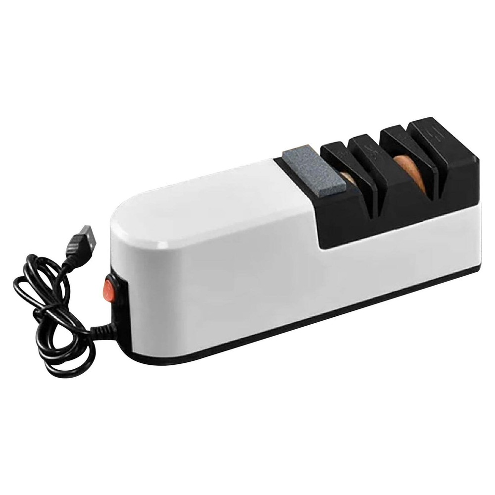 USB Electric Knife Sharpener 3 Stage Kitchen Sharpening Stone Grinder Scissors