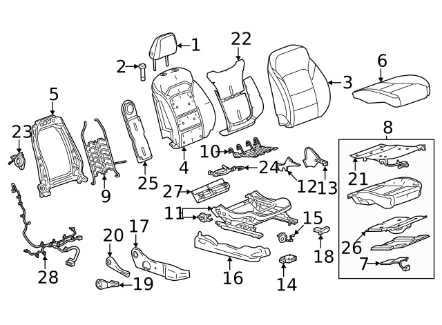 Genuine GM Headrest Guide 84606844