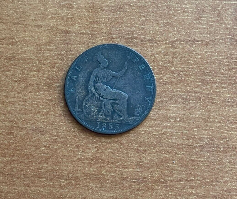 1885 Great Britain 1/2 Half Penny  bg