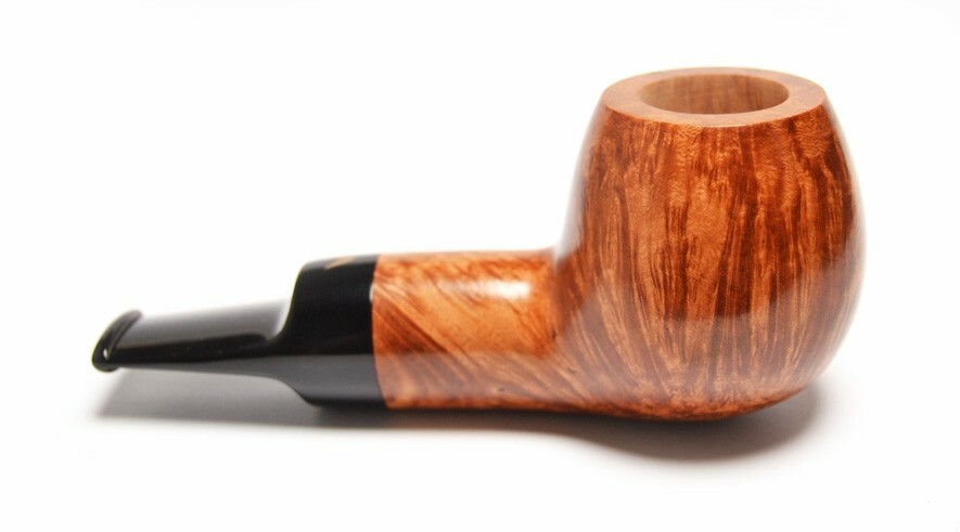 Volkan Reverse Smooth Italian Artisan Hand-Made Reverse Calabash Briar Pipe