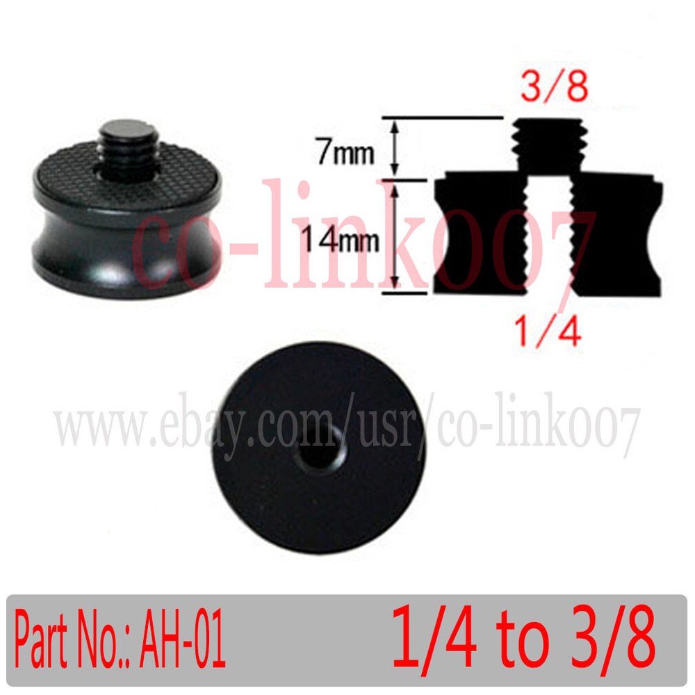 3/8" 1/4" Exchange Screw Camera Tripod Thread Adapter For Tripod Mount