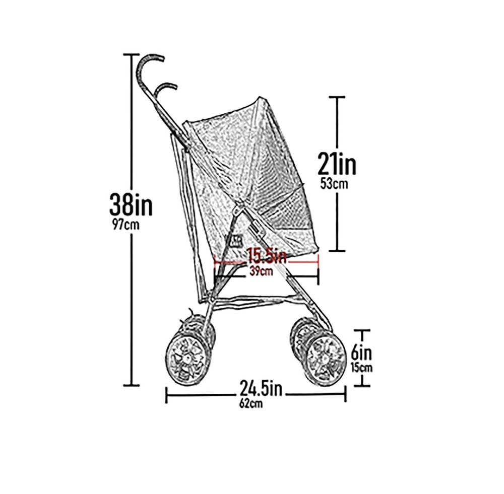 Pet Gear Travel Lite plus Stroller, Compact, Easy Fold, No Assembly Required, La