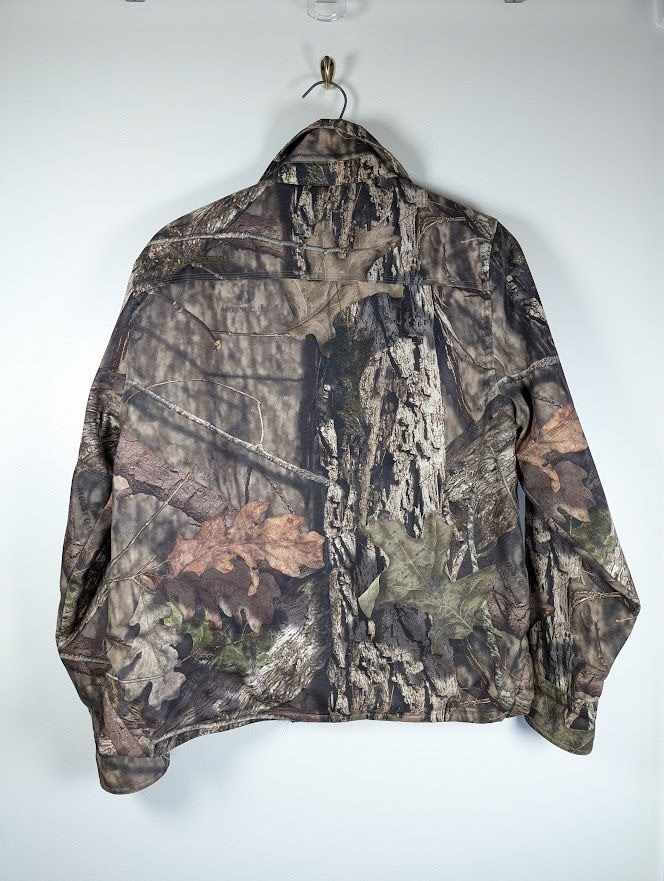 Browning Hell's Canyon Jacket Size Medium Flannel Lined Camo Mossy Oak Breakout