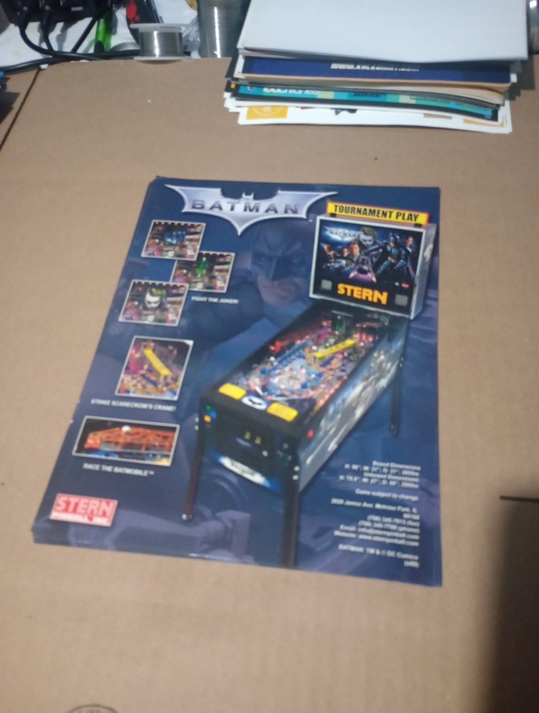 Stern Batman Pinball Machine Original Sales Flyer