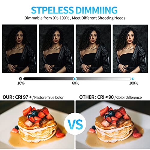 GVM 2 Pack LED Video Lighting Kits with APP Control, Bi-Color Variable