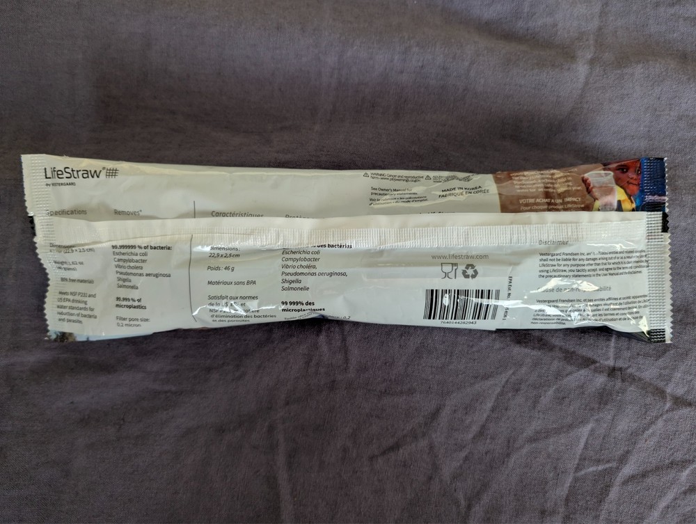 LifeStraw Personal Water Filter Straw - Blue